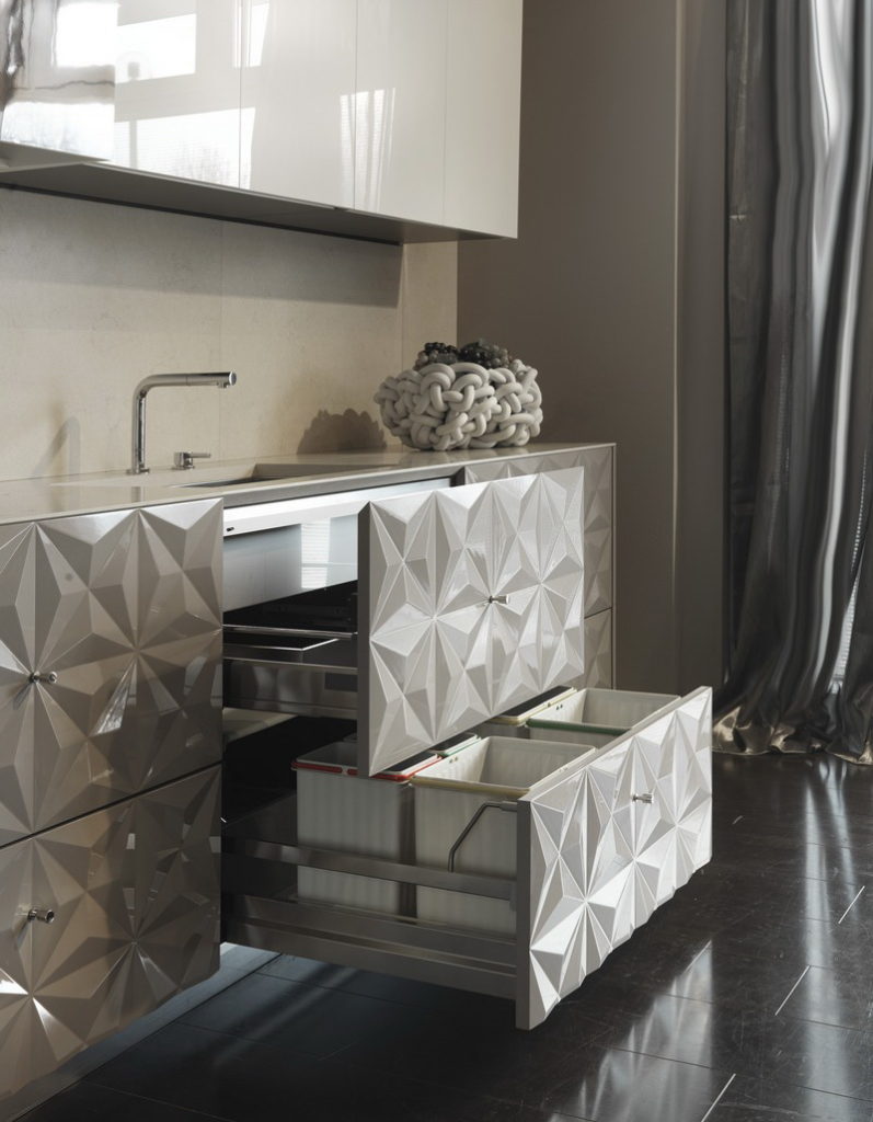 3D фасады для кухни ящики